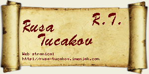 Rusa Tucakov vizit kartica